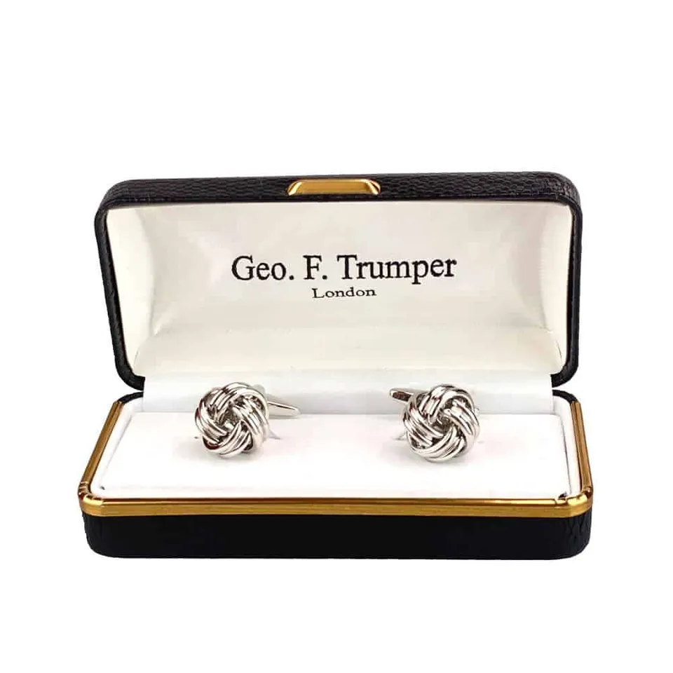 geo-trumper-silver-knot-cufflinks-manschettenkn-pfe-klassik image 1