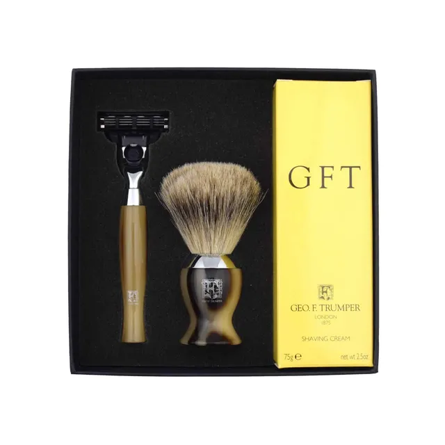 geo-f-trumper-mach-3-rasier-geschenkset-mit-super-badger-pinsel image 1